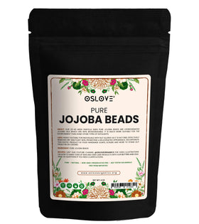 Oslove Organics beads poured out to show bead shape and biodegradable benefit