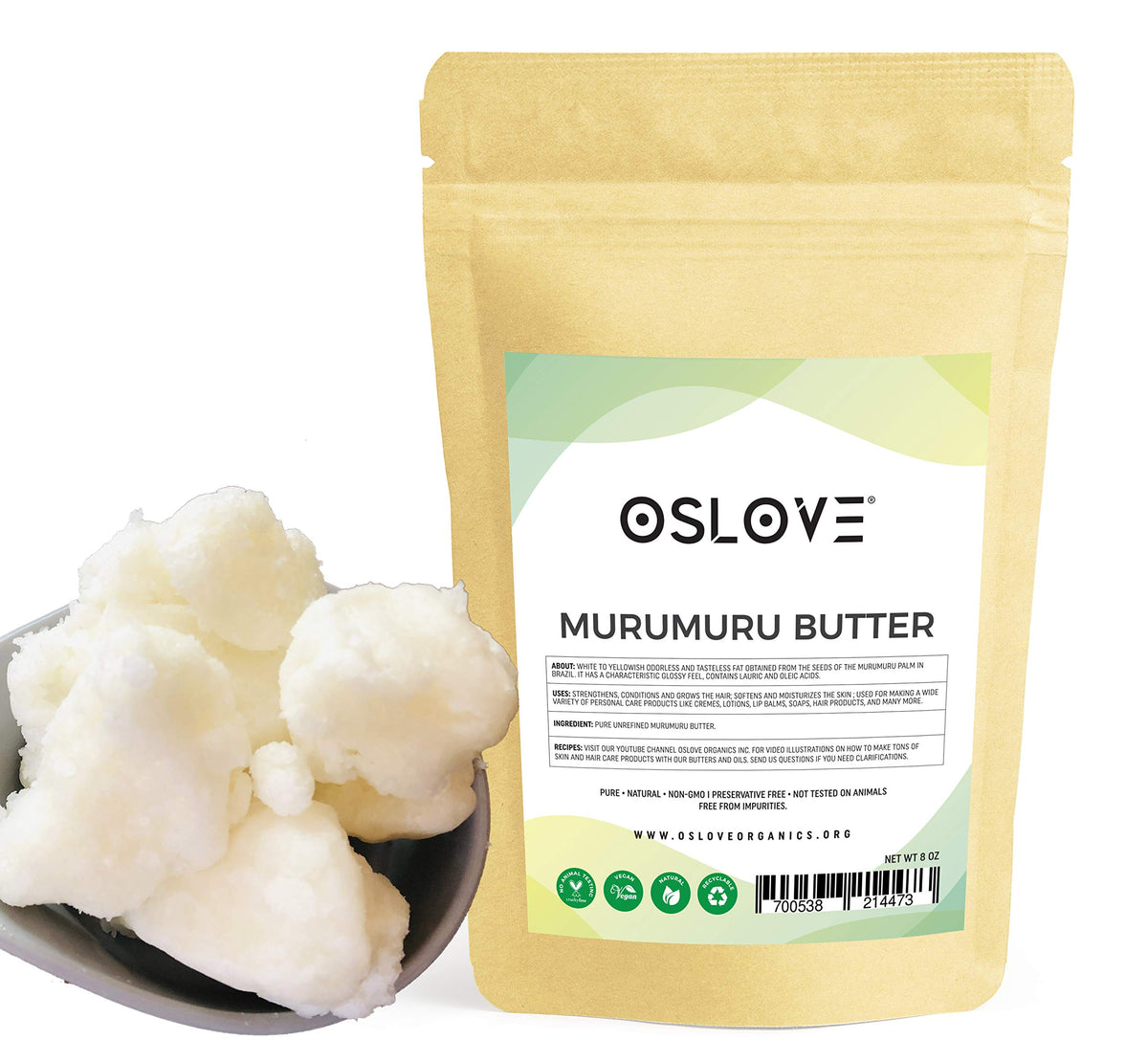 Oslove Organics whipped murumuru butter in bowl showing airy texture advantage
