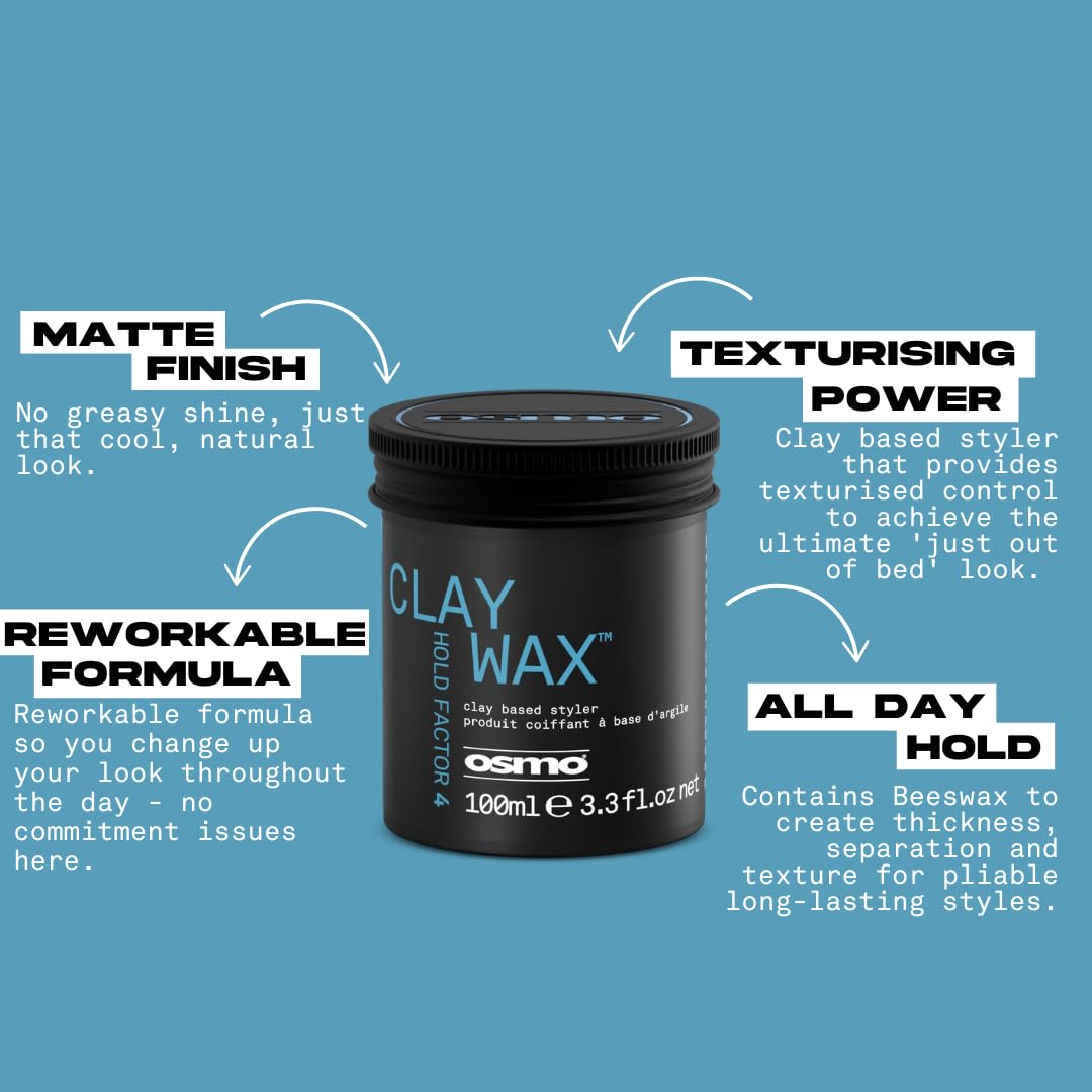 Osmo clay wax texture closeup highlighting grip and texture