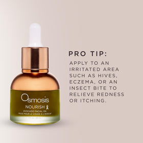OSMOSIS oil being smoothed along neck showing extended hydration and elasticity