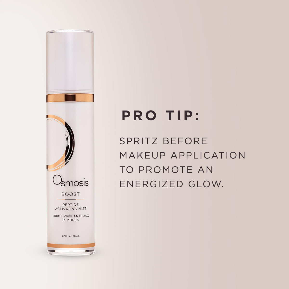 OSMOSIS bottle next to plant ingredients communicating natural amplification
