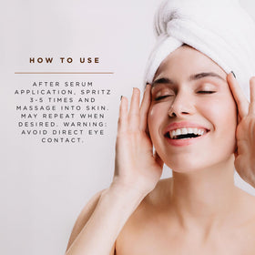 OSMOSIS mist being applied to face offering quick, soothing hydration