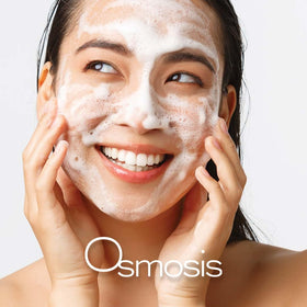 OSMOSIS in a bathroom routine setting showing calming, daily-use benefit