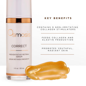 OSMOSIS serum texture on fingertip highlighting lightweight fast-absorbing benefit