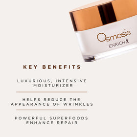 OSMOSIS open jar top view revealing creamy formula and nourishing finish