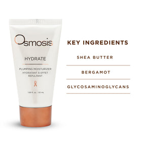 OSMOSIS applying cream to face and neck demonstrating quick absorption and easy layering