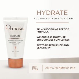 OSMOSIS open jar texture close-up highlighting creamy hyaluronic formula for smooth application