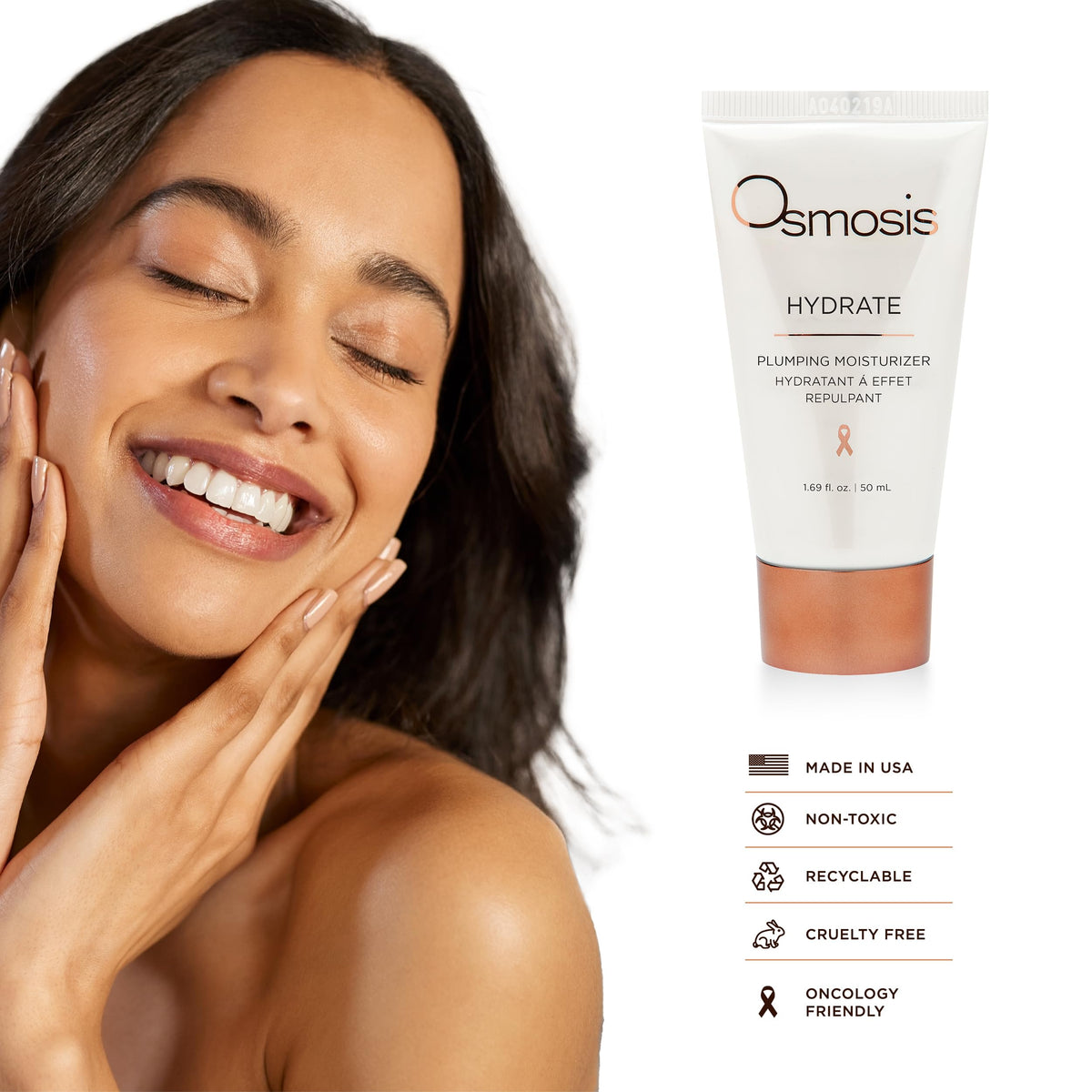 OSMOSIS 1.69 fl oz size comparison showing portable jar for travel-friendly hydration