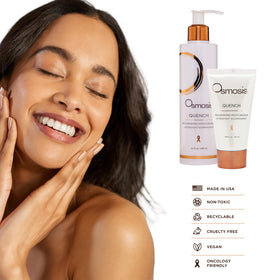 OSMOSIS open cap swatch on hand showing smooth finish and quick hydrating effect