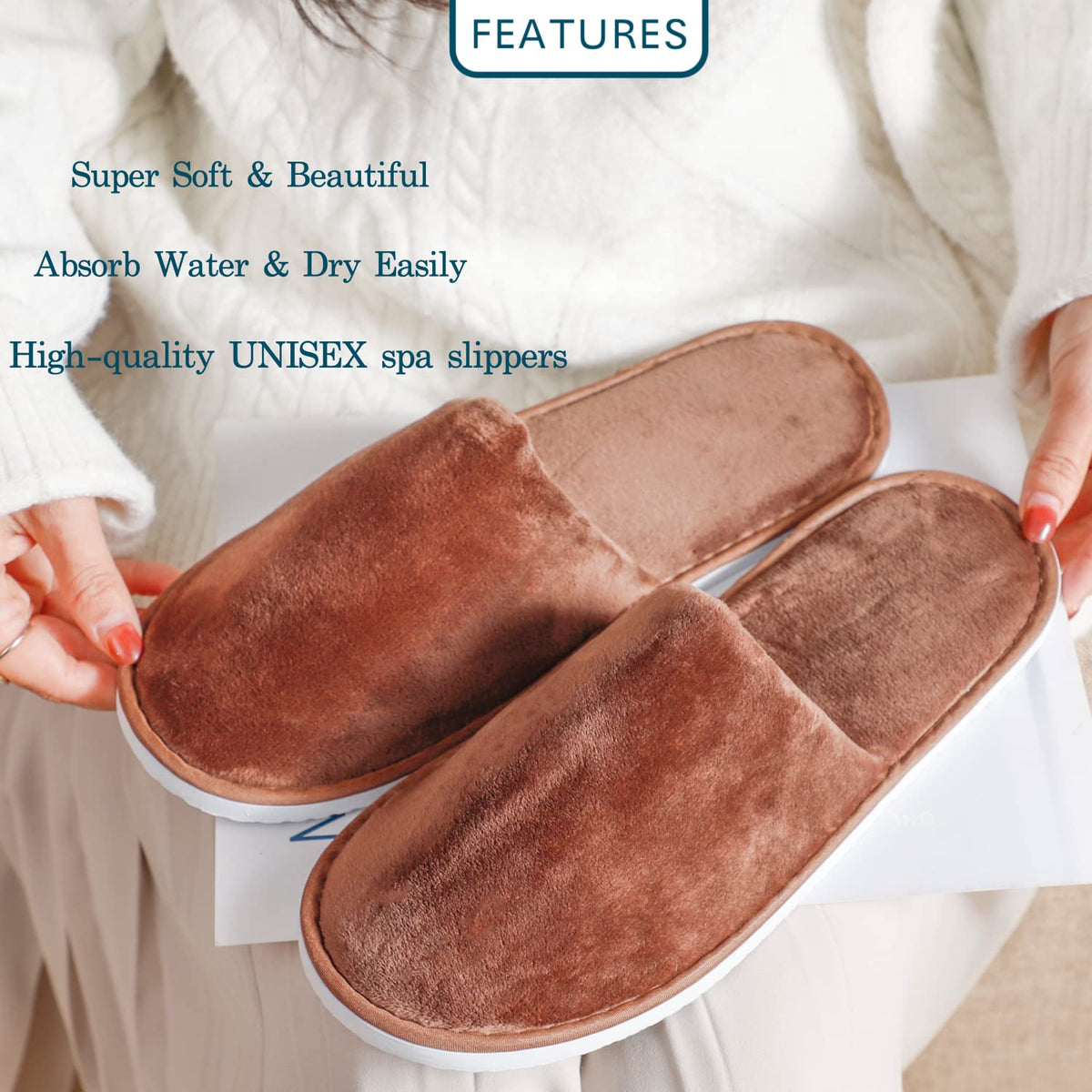 OSTADARRA slippers placed on bathroom floor illustrating safer traction