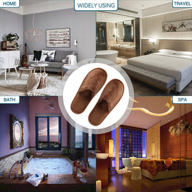 OSTADARRA slippers in travel setting showing convenience for guests