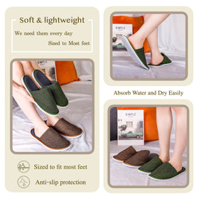OSTADARRA slippers worn in bathroom demonstrating safe traction