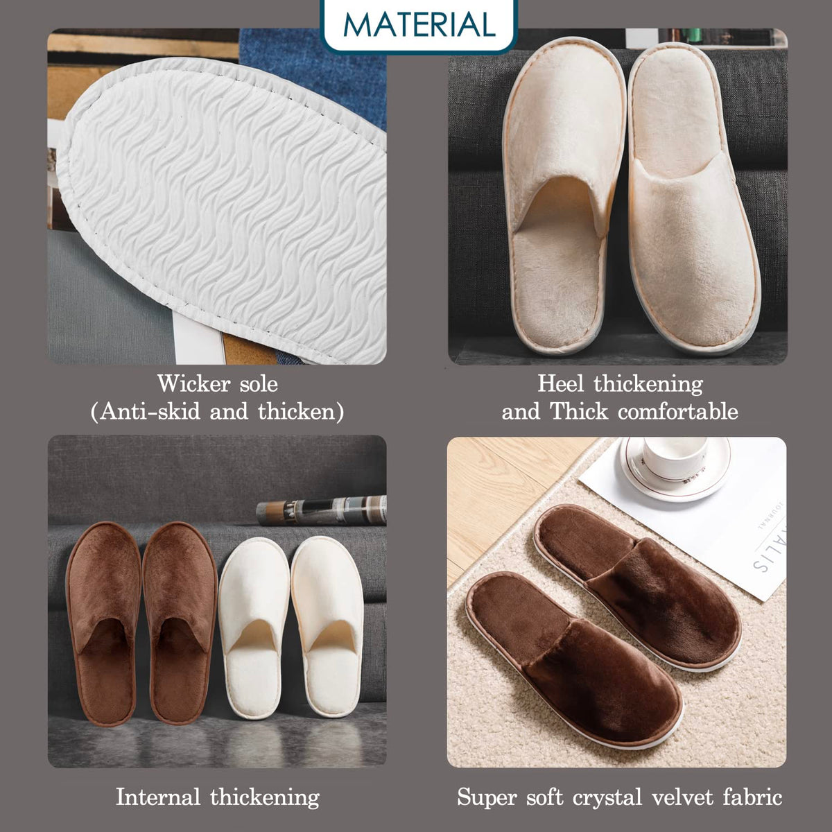 OSTADARRA two slippers packaged individually demonstrating hygienic bags