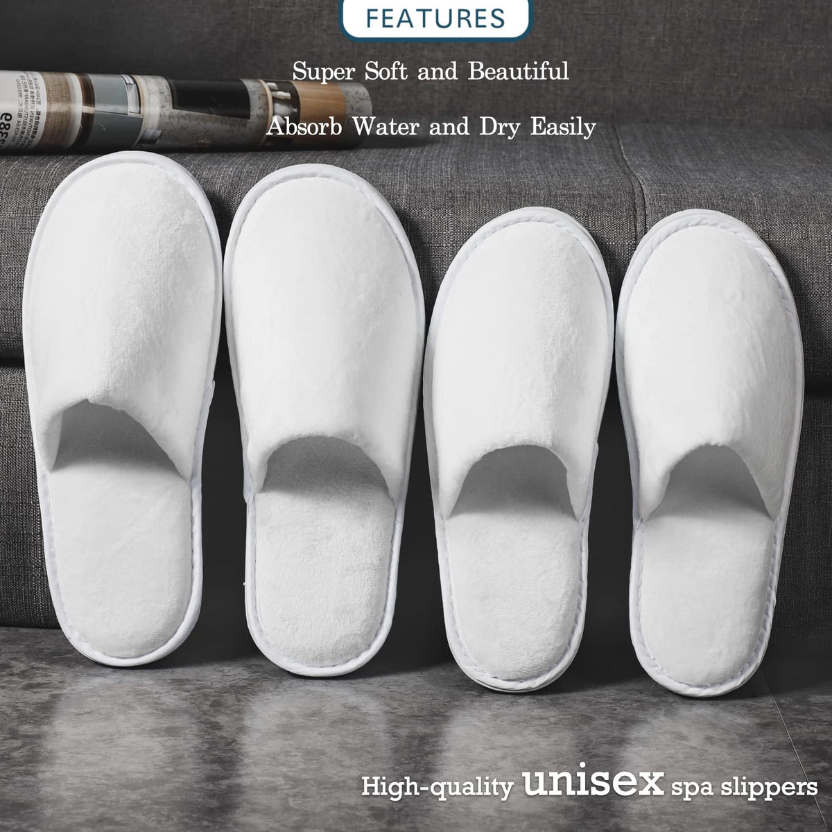 OSTADARRA slippers next to ruler showing size comparison and fit