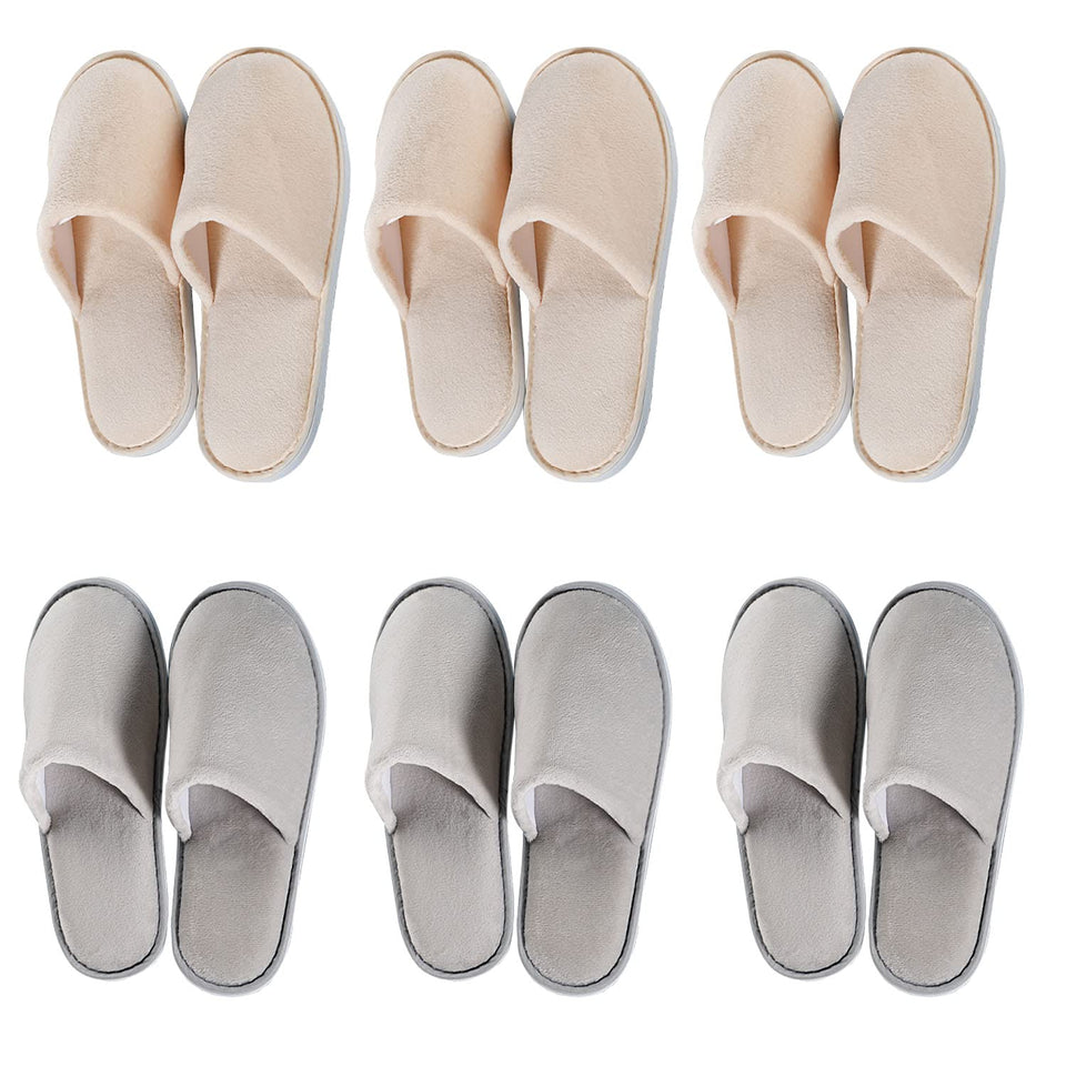 OSTADARRA front packaging showing six neatly arranged guest slippers for convenience