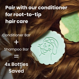 Otter co bar in shower being applied for easy in-shower conditioning benefit