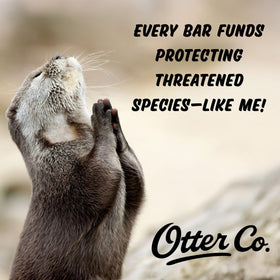 Otter Co conservation donation card showing brand support for wildlife