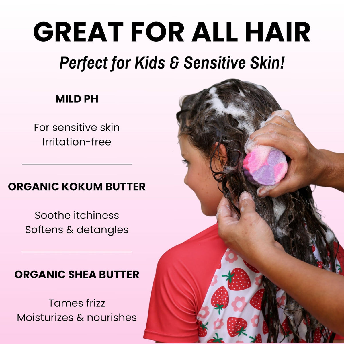 Otter Co. lather in hand demonstrating gentle, tear-free foam