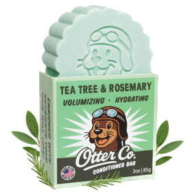 Otter co front packaging showing conditioner bar and travel-ready benefit