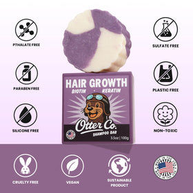 Otter Co ingredients label detail emphasizing biotin and keratin benefits