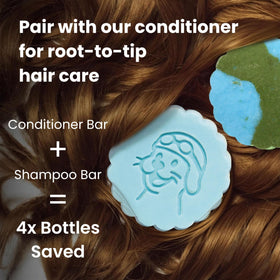 Otter co bar on shower shelf producing lather and easy-rinse benefit