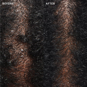 OUAI shampoo being rinsed in shower for effective scalp cleansing