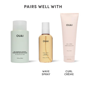 OUAI applicator on scalp demonstrating targeted soothing and relief