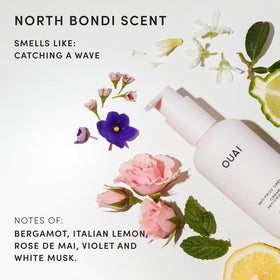 OUAI ingredients display jackfruit and beetroot emphasizing natural hydration