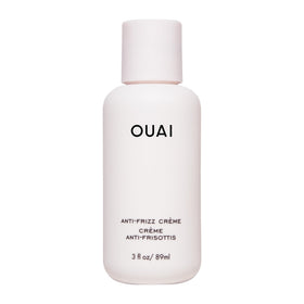 OUAI front packaging of travel anti frizz cream showing compact 3 oz convenience
