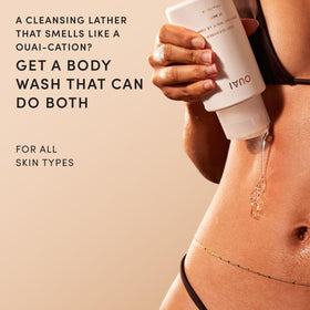 OUAI creamy foam texture closeup demonstrating gentle lather and hydration