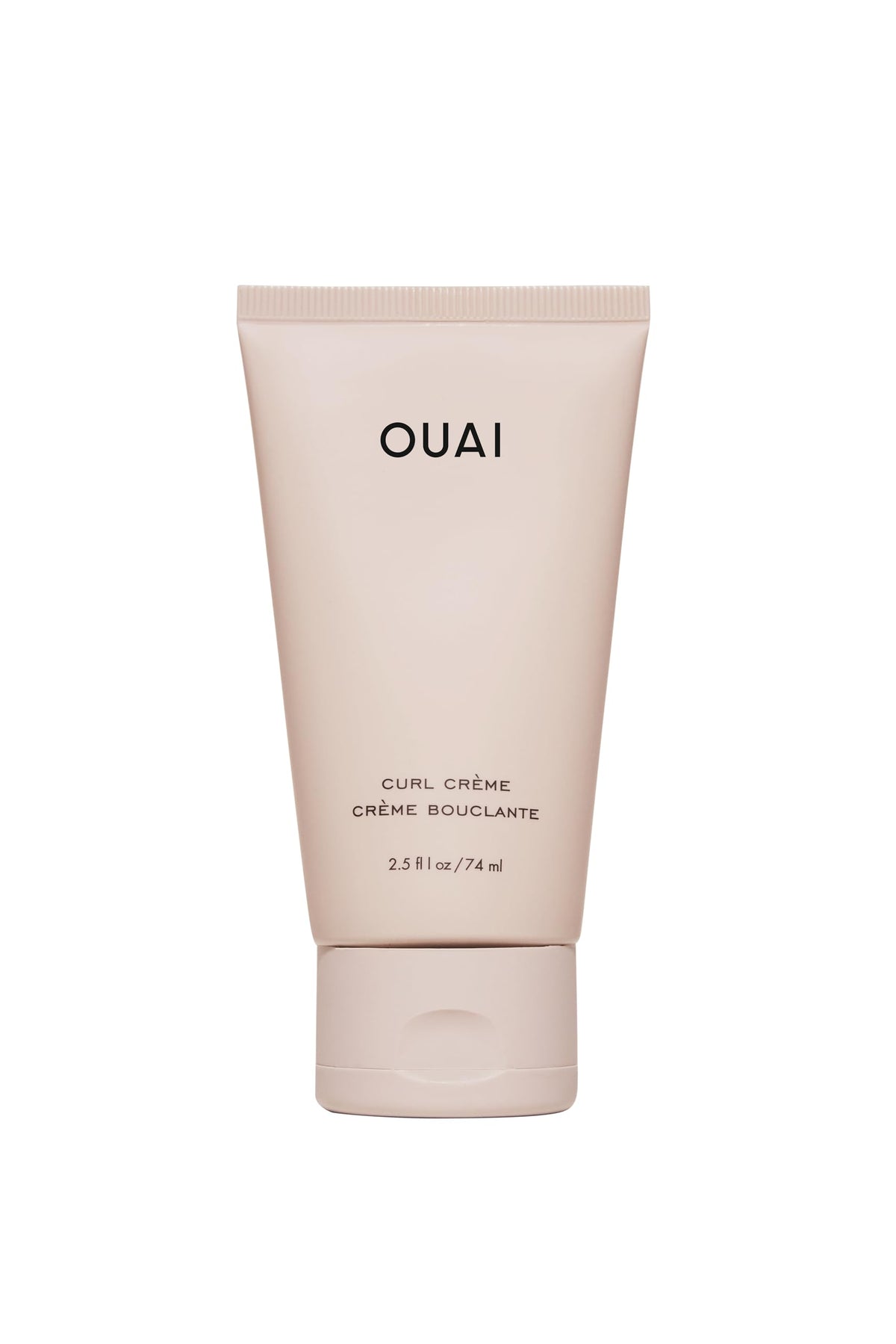 OUAI curl cream front packaging showing travel-size convenience and portability