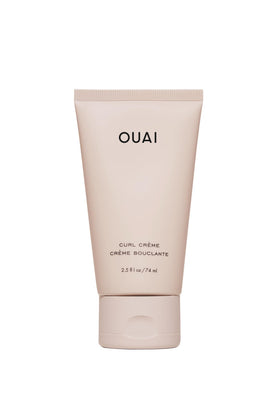 OUAI curl cream front packaging showing travel-size convenience and portability