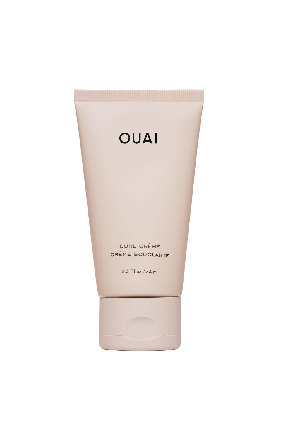 OUAI curl cream front packaging showing travel-size convenience and portability