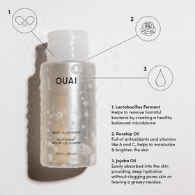 OUAI Dean Street close-up of oil-infused texture, showing jojoba and rosehip hydration