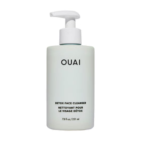 OUAI detox facial cleanser bottle front shows clean design and benefits