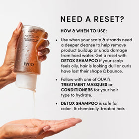 OUAI detox keratin texture detail illustrating smoothing hair benefits