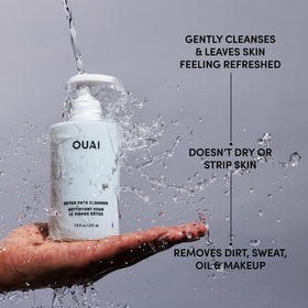OUAI detox pump dispenser close-up for easy, controlled product use