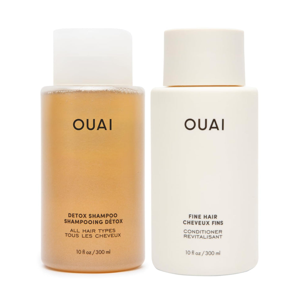 OUAI Detox Shampoo front bottle showing clean branding and clarifying benefit