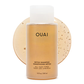 OUAI detox shampoo front packaging showing clean design and clear benefits
