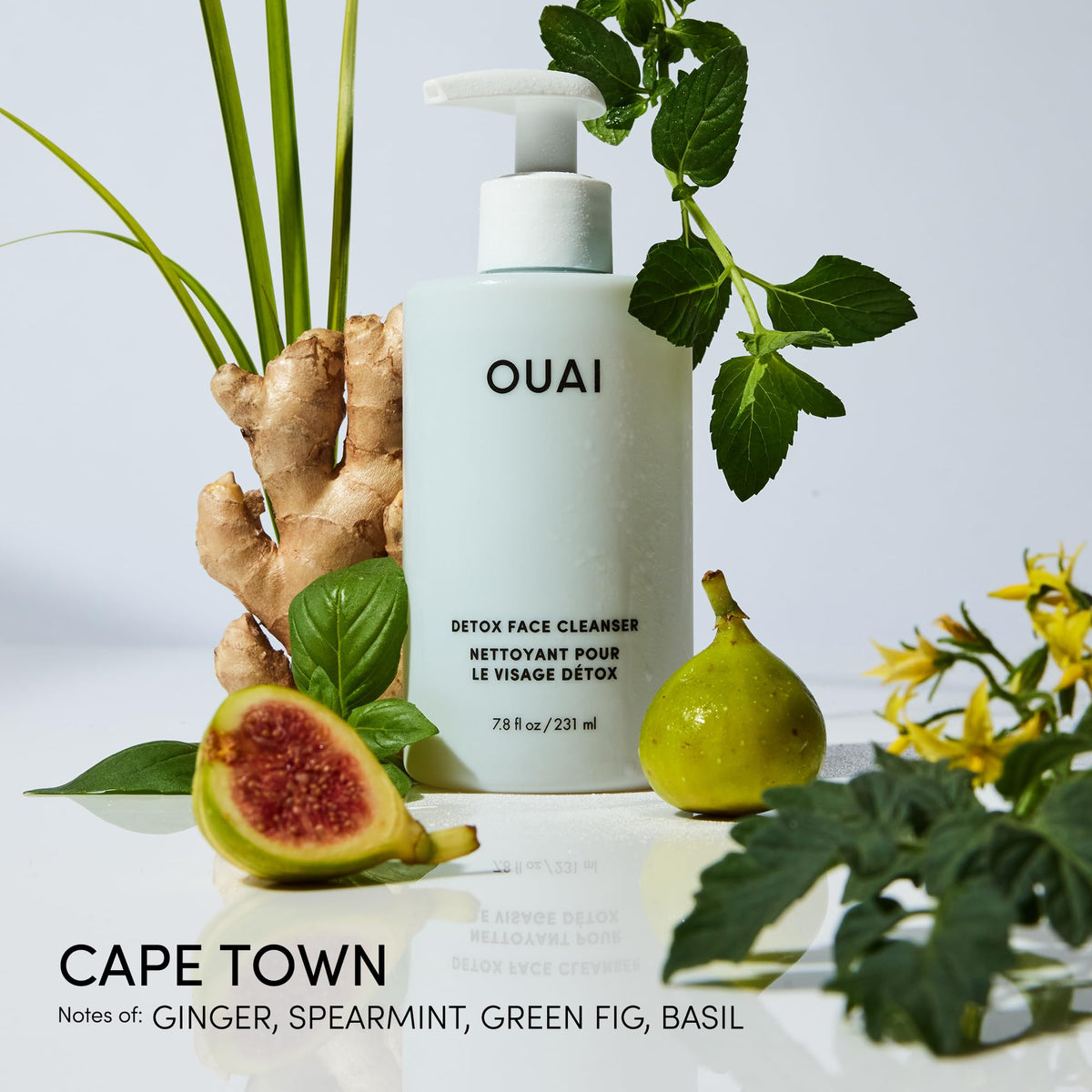 OUAI detox creamy lather texture demonstrating gentle deep cleansing