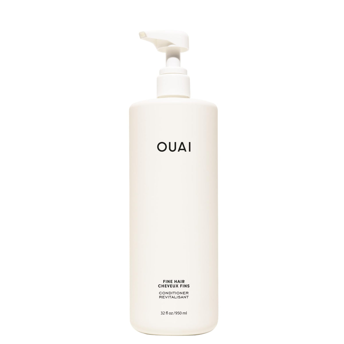 OUAI front bottle view showing 32 oz label and salon-size benefit