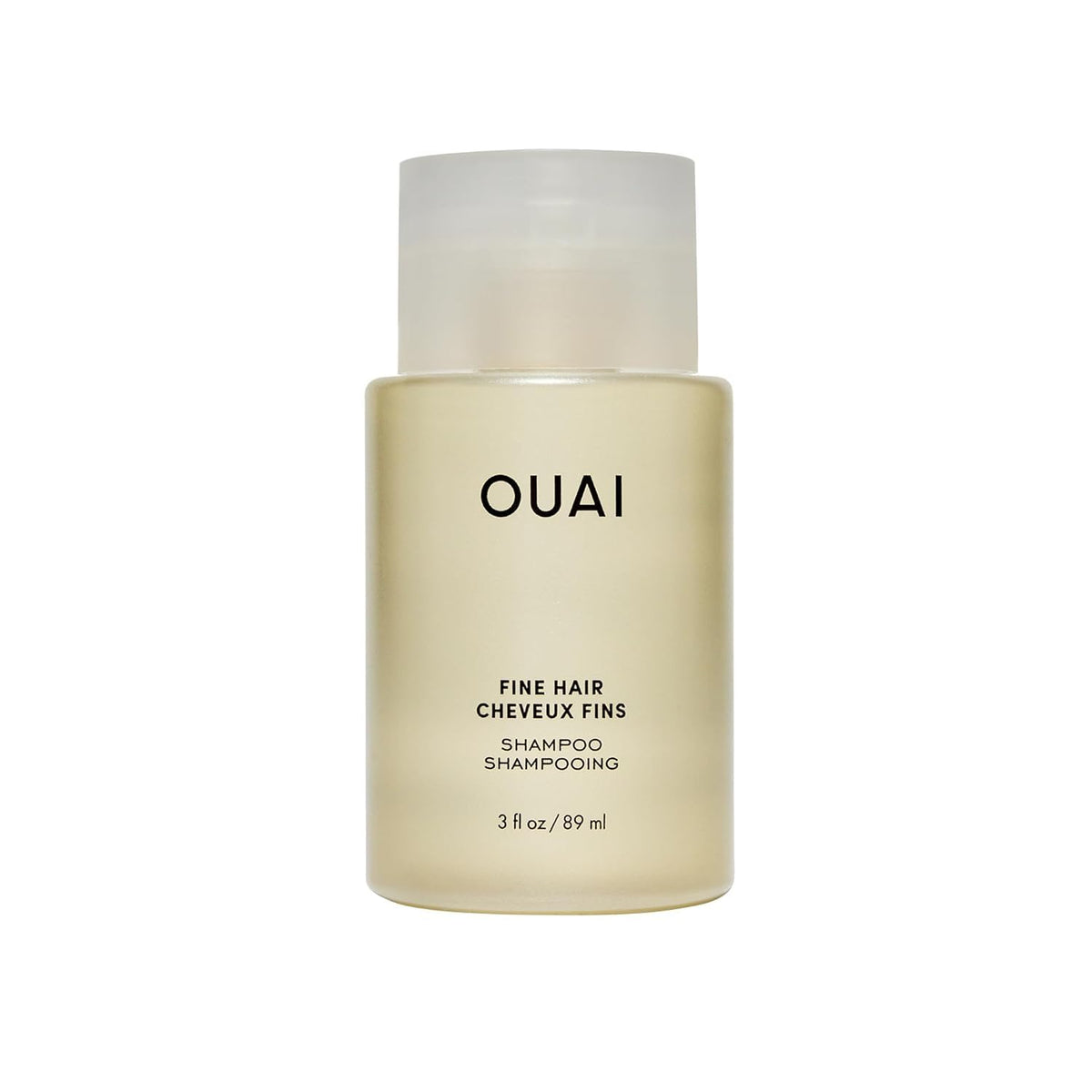OUAI front bottle view showing compact travel size and lift benefits