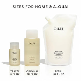 OUAI bottle in tote bag for on-the-go styling and consistent volume