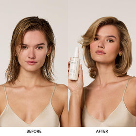OUAI Fine-to-Medium Hair Mask open jar showing restorative richness benefit