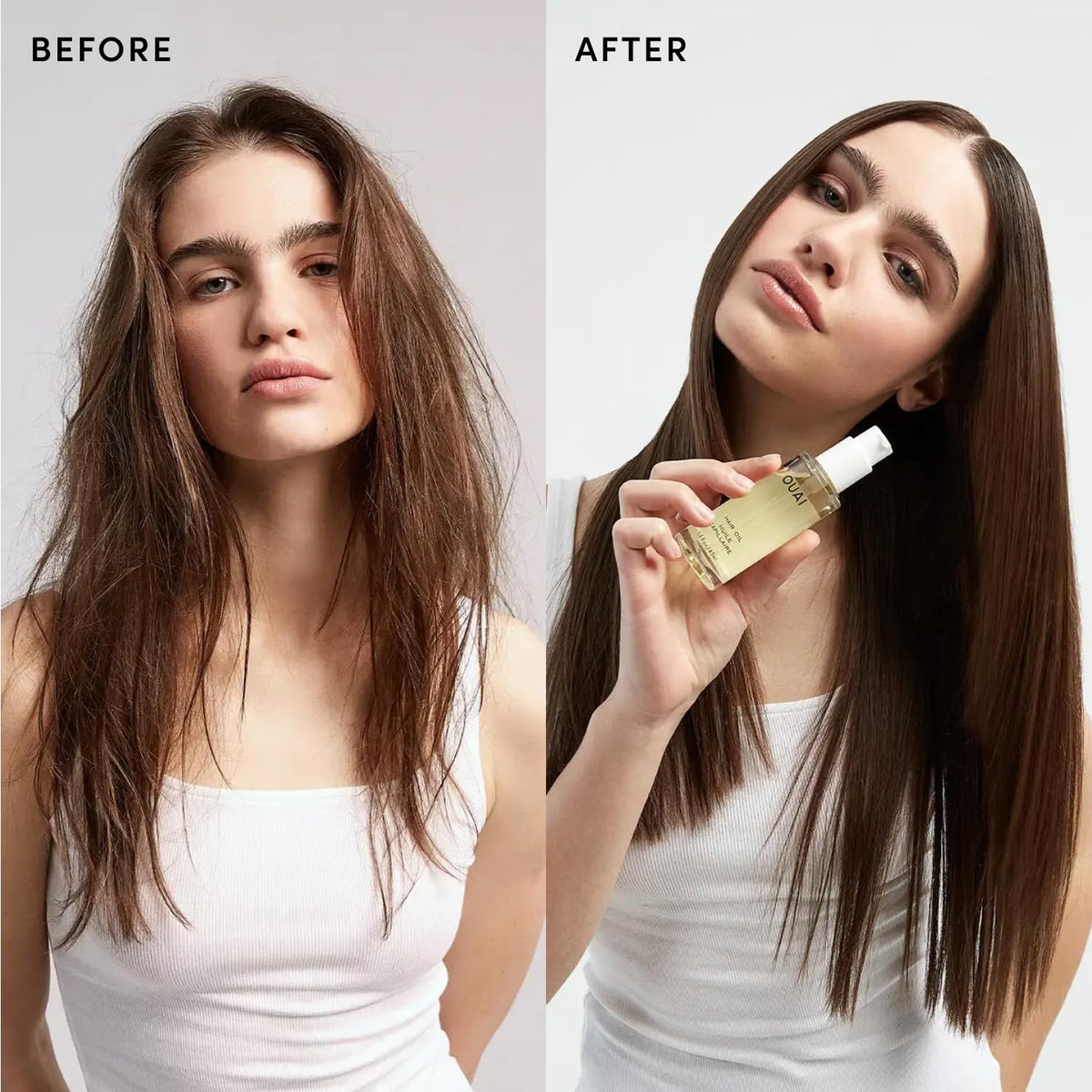 OUAI Ama oil ingredient close-up emphasizing strength and protection