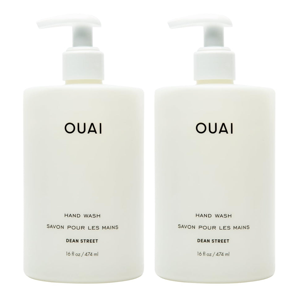 OUAI hand wash front packaging showing label and pump, premium everyday soap