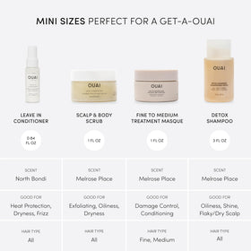 OUAI Leave In Conditioner spray close-up demonstrating lightweight detangling benefit