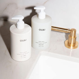 OUAI lotion application on cuticles showing targeted hydration and smoother skin