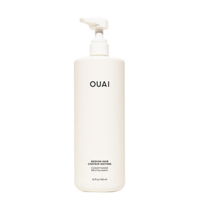 OUAI medium conditioner front bottle showing packaging and size benefit