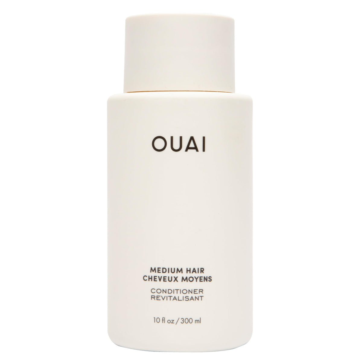 OUAI medium conditioner front packaging showing clean design and product benefits
